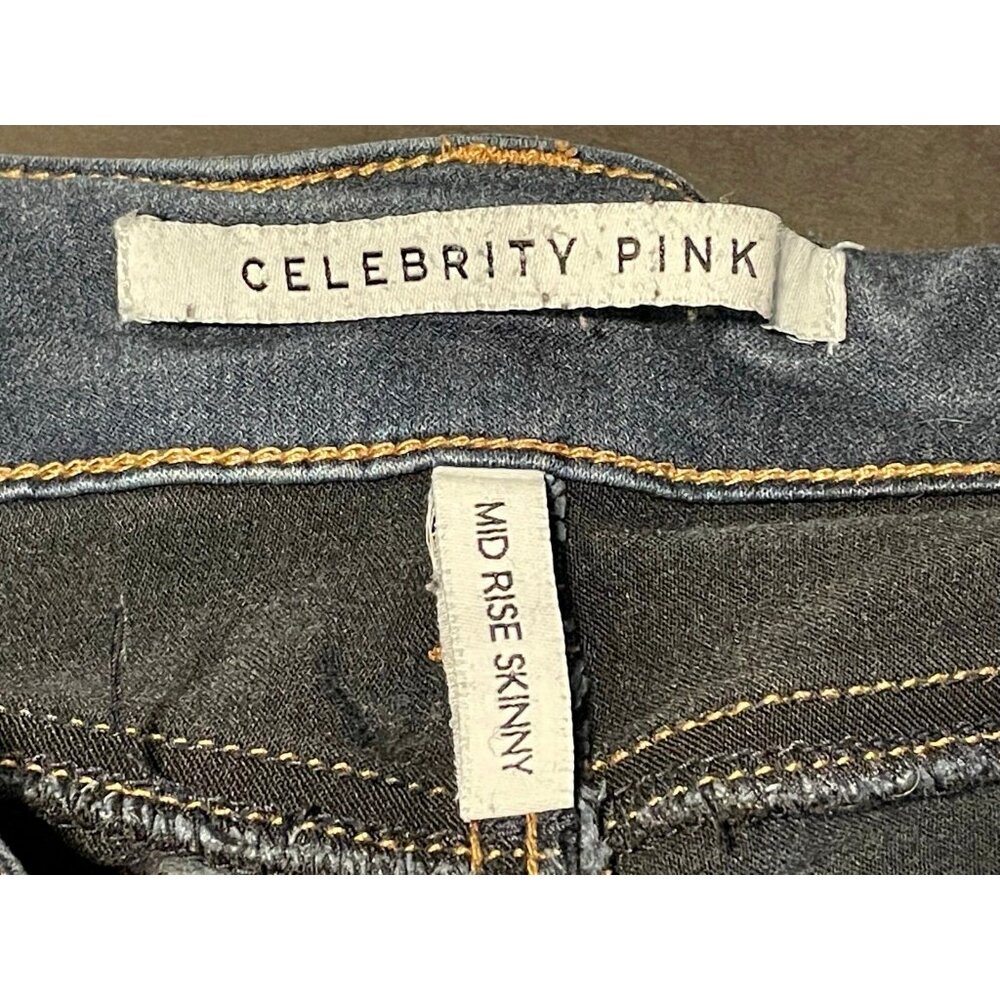 Celebrity Pink jeans womens 7 mid rise skinny stretch 27 x 28 blue - Picture 5 of 11